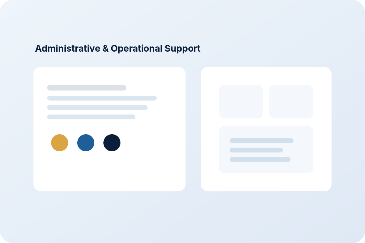 Illustration of project scheduling, documentation, and reporting support.